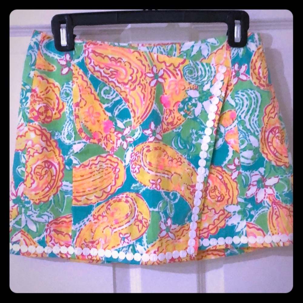 Lilly Pulitzer side zip floral skort